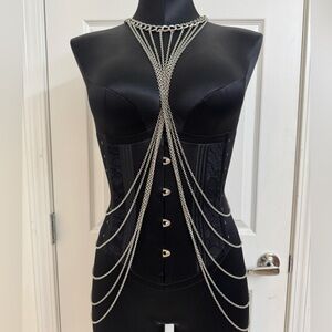 Lucia silver body chain